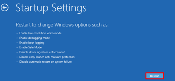 Redémarrez Windows 10/8/7 à partir du mode sans échec.