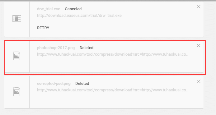 récupérer les téléchargements Chrome supprimés.