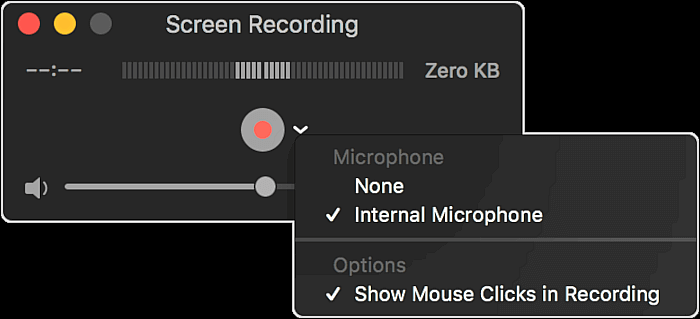 enregistrement d'écran sur mac