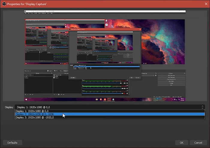 Sélectionnez le bon paramètre pour le deuxième écran