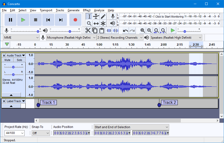 Enregistrer la voix sur Windows 10 avec Audacity