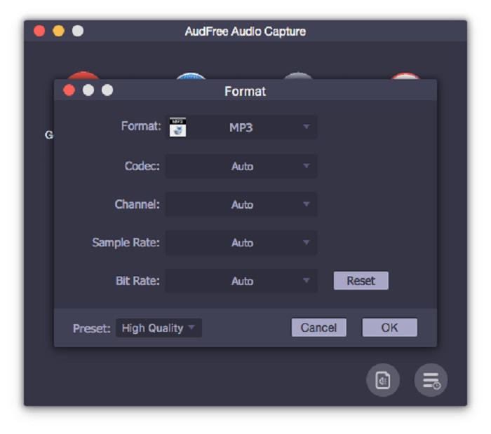 enregistreur audio interne - AudFree Audio Capture