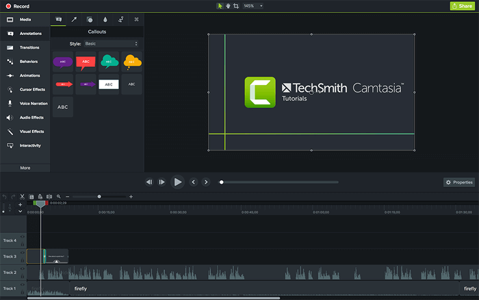 Enregistrer une vidéo MP4 avec Camtasia