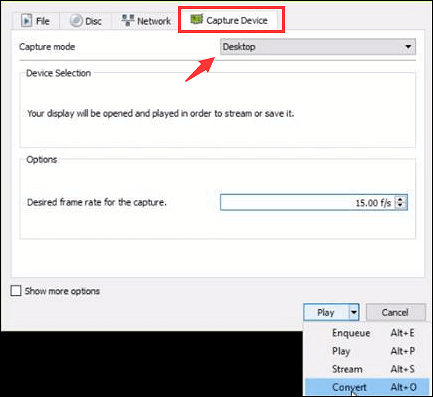 périphérique de capture vlc