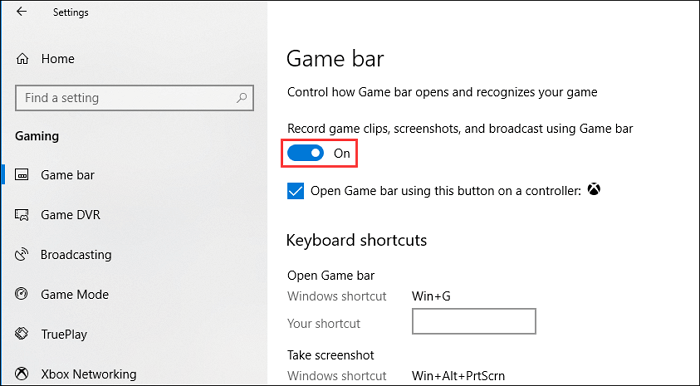 Activer l'enregistreur d'écran intégré à Windows 10