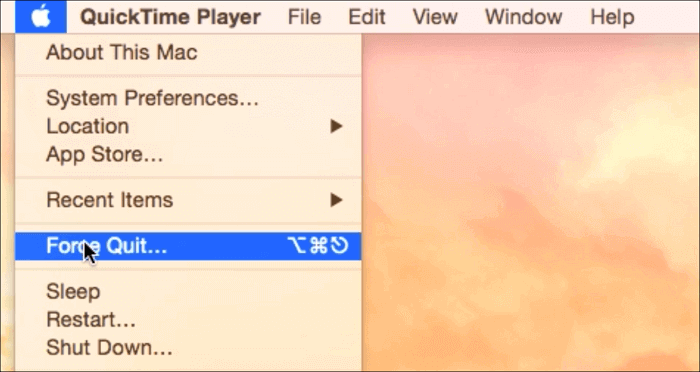 forcer à quitter quicktime