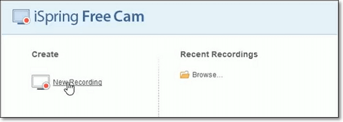 Free Cam crée un nouveau fichier vidéo d'enregistrement