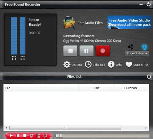utiliser free sound recorder pour enregistrer de l'audio