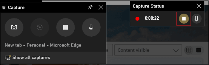 Arrêtez l'enregistrement dans Windows 11 Game Bar