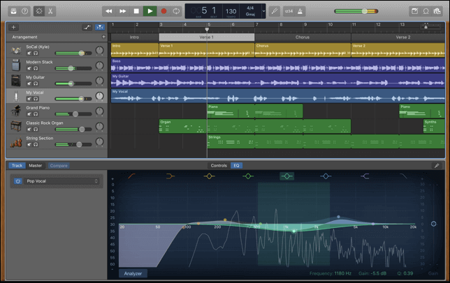 enregistreur de son complet garageband
