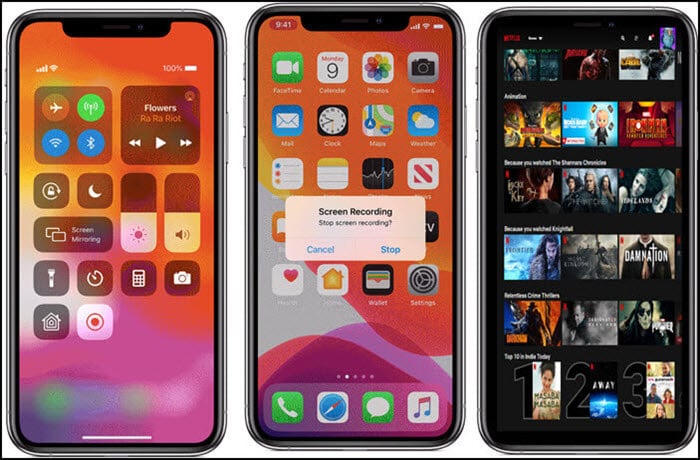 enregistrer netflix sur l'iphone avec l'enregistrement d'écran