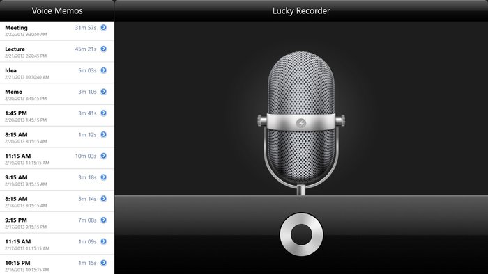 enregistreur vocal Windows 10 - Lucky recorder 
