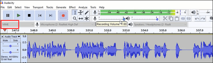 audacity n'enregistre pas les paramètres
