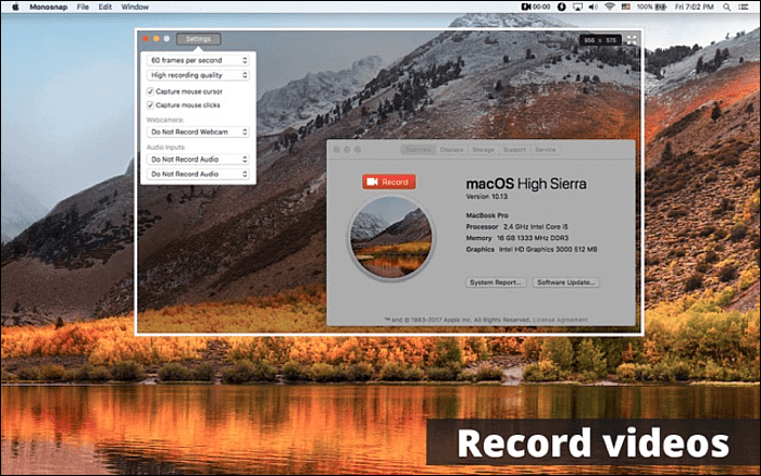 enregistreur d'écran mac - monosnap