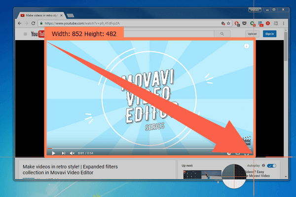 movavi définit la zone de capture