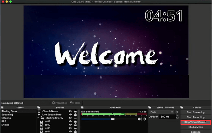 obs virtual camera on mac