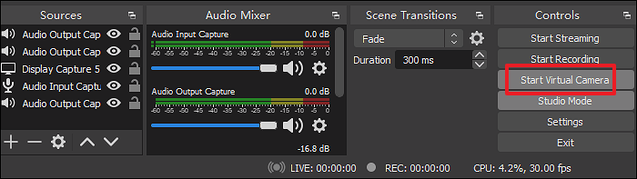 caméra virtuelle obs
