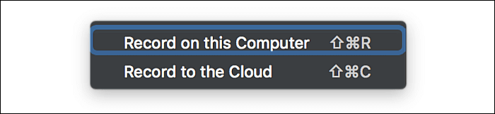 Choisissez l'option d'enregistrement d'un webinaire sur le zoom