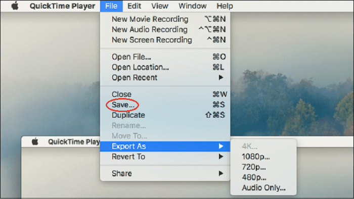 Sauvegarder les enregistrements avec QuickTime