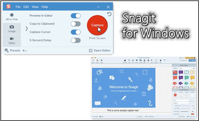enregistreur d'écran snagit windows 10