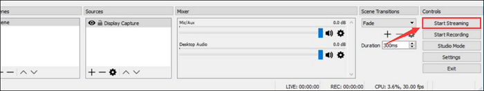 commencer le streaming