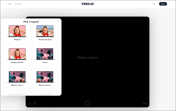 enregistrement avec une caméra externe veed
