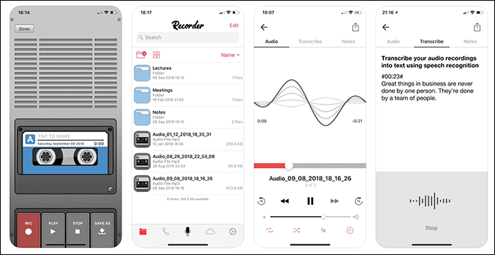 Enregistreur Vocal pour iphone