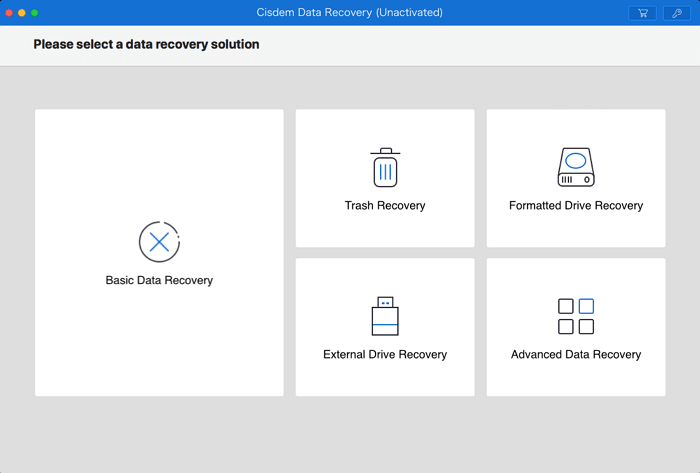 Capture d'écran de Cisdem Data Recovery