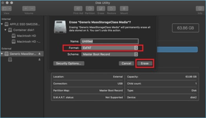 cliquer sur effacer