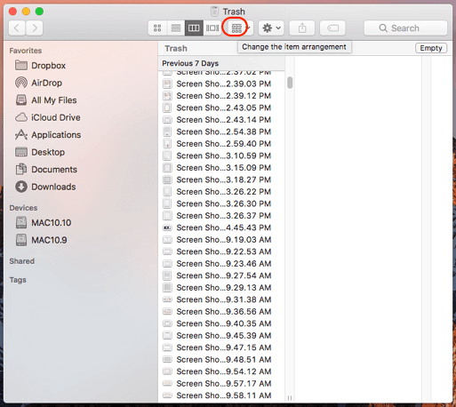 Filtrer les fichiers Numbers