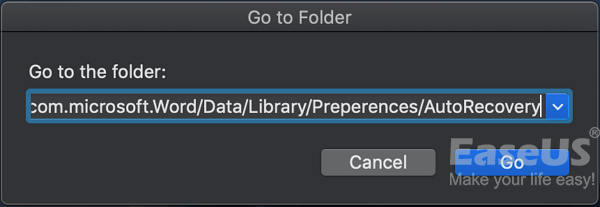 Ouvrez le dossier AutoRecovery