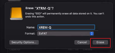 effacer le disque sur Mac