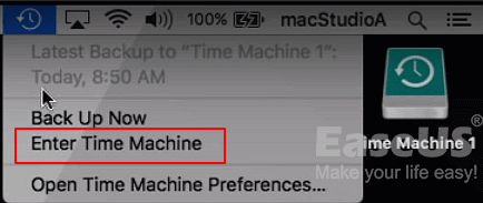 Entrez dans Time Machine