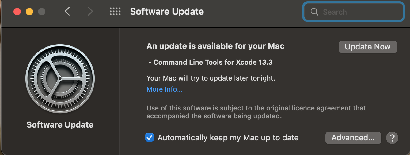 Macos update update