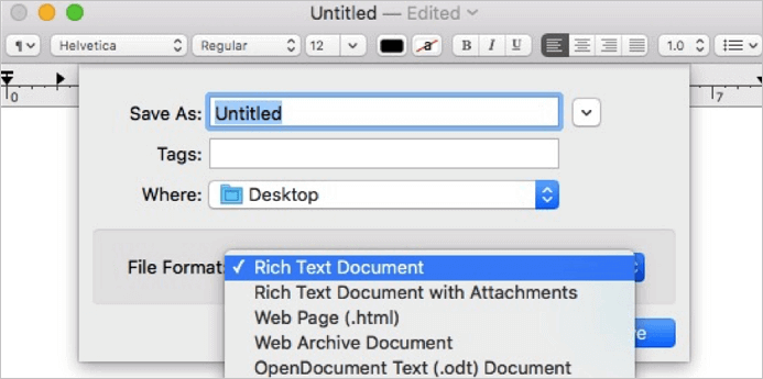 Enregistrer le document Word corrompu au format RTF.