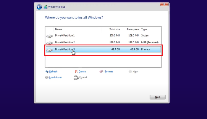 transfert d'os sur ssd sans clonage étape 9