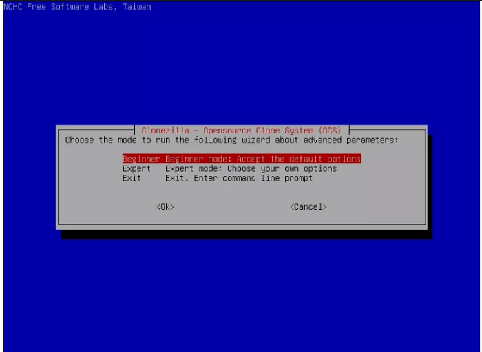 choisir le mode débutant pour cloner