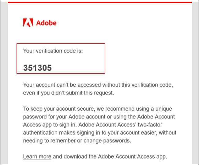 recevoir un e-mail de vérification