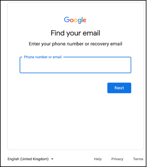 trouver le mot de passe gmail via la page de récupération de compte