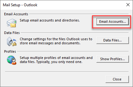 configuration de la messagerie - outlook