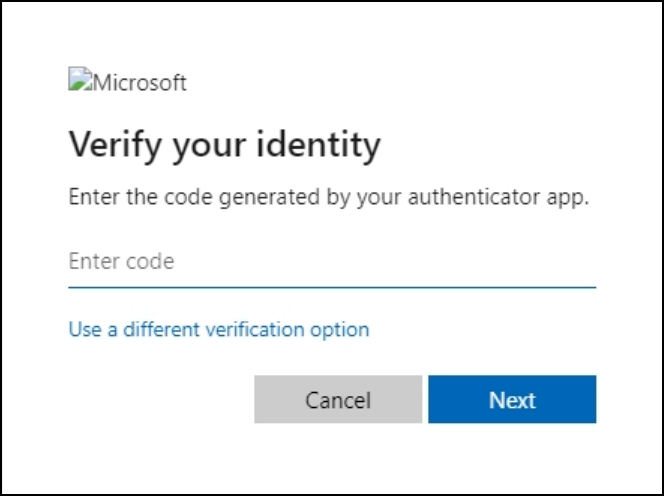 vérifier l'identité de Microsoft