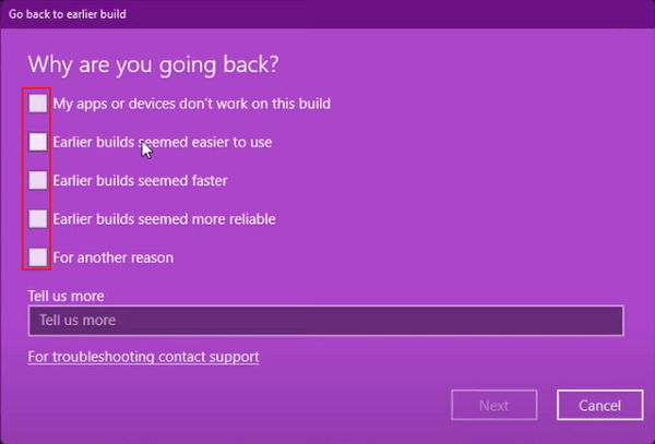 Cochez la raison pour laquelle vous voulez y retourner