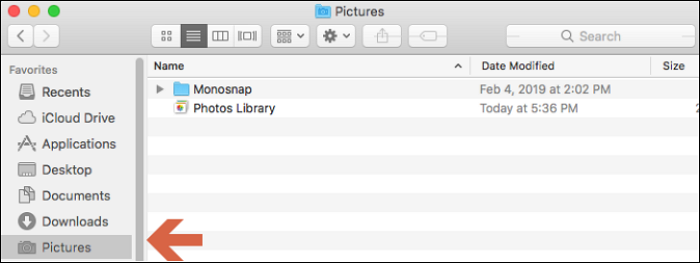 trouver un dossier de photos
