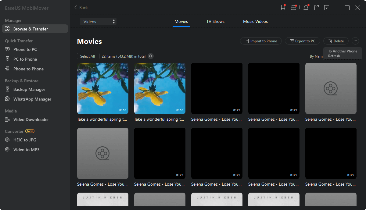 choisir les fichiers
