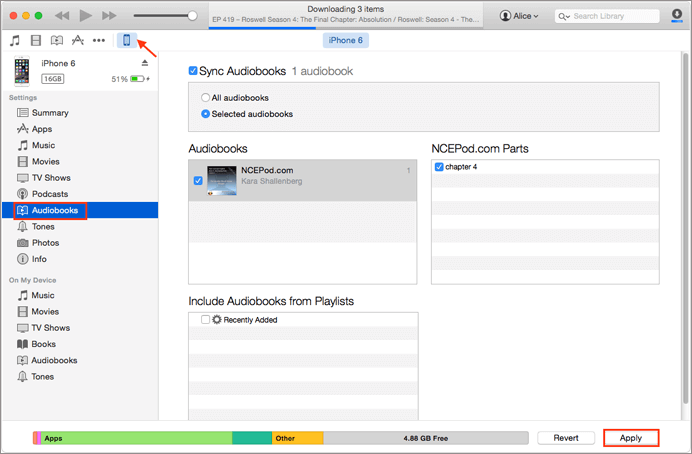 Comment ajouter des livres audio à iPhone