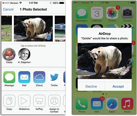 AirDrop photos d'un iPhone à un iPad