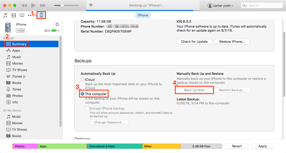 Synchroniser iPhone et iPad via iTunes