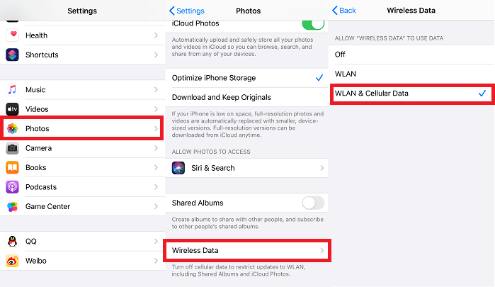 Vérifier la connexion internet de l'iPhone