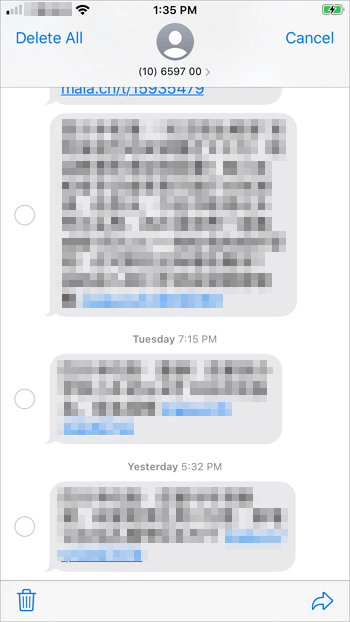 Comment copier une conversation texte entière sur l'iPhone