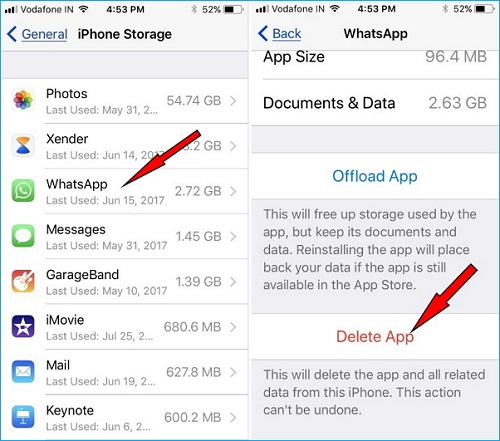 supprimer des applications via les paramètres